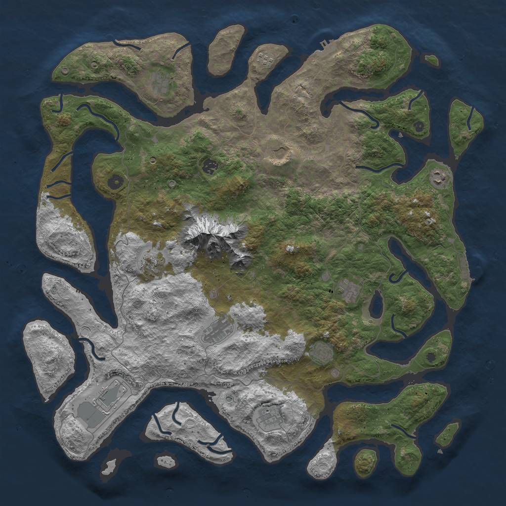 Rust Map: Procedural Map, Size: 5000, Seed: 1604657767, 19 Monuments