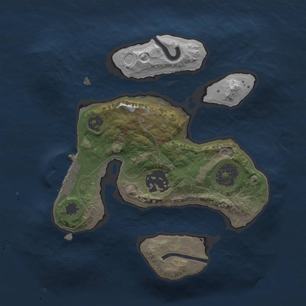 Rust Map: Procedural Map, Size: 2000, Seed: 74189, 7 Monuments