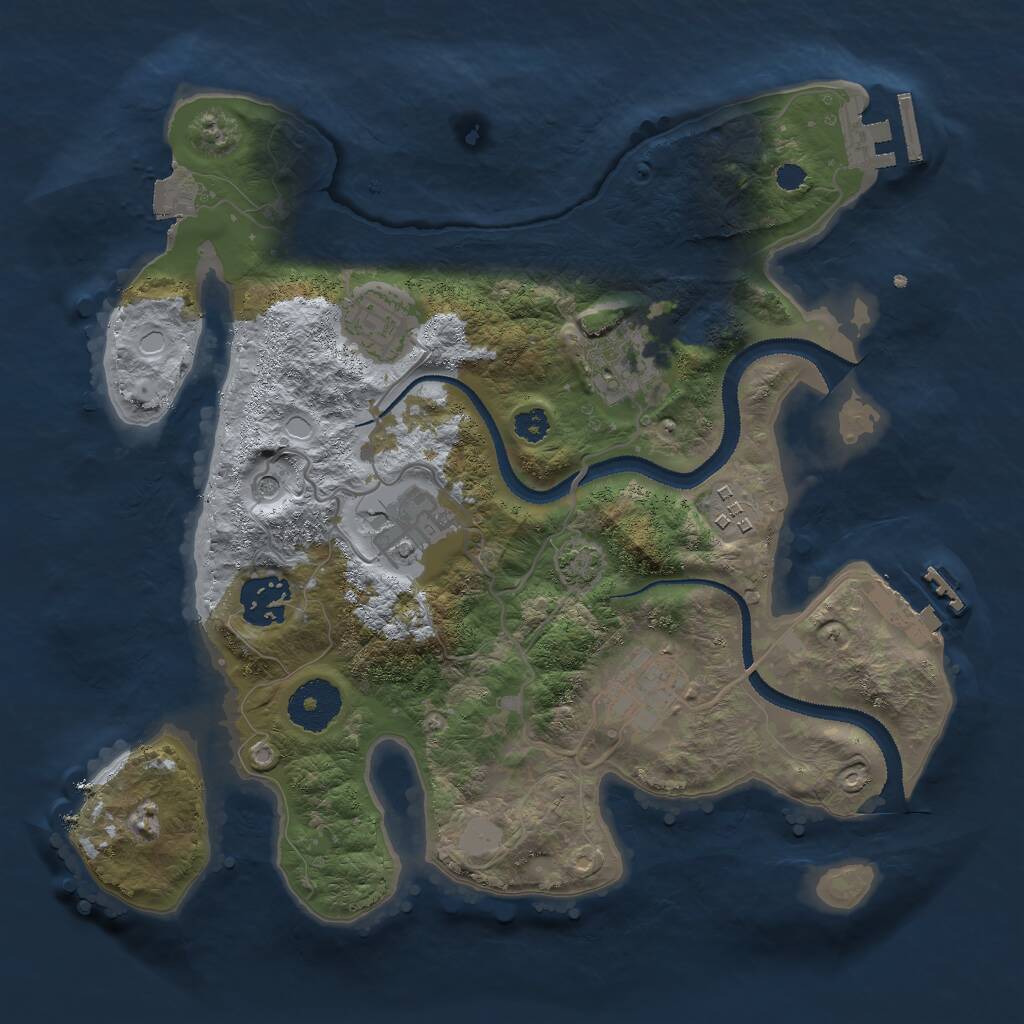 Rust Map: Procedural Map, Size: 3000, Seed: 68463513, 11 Monuments