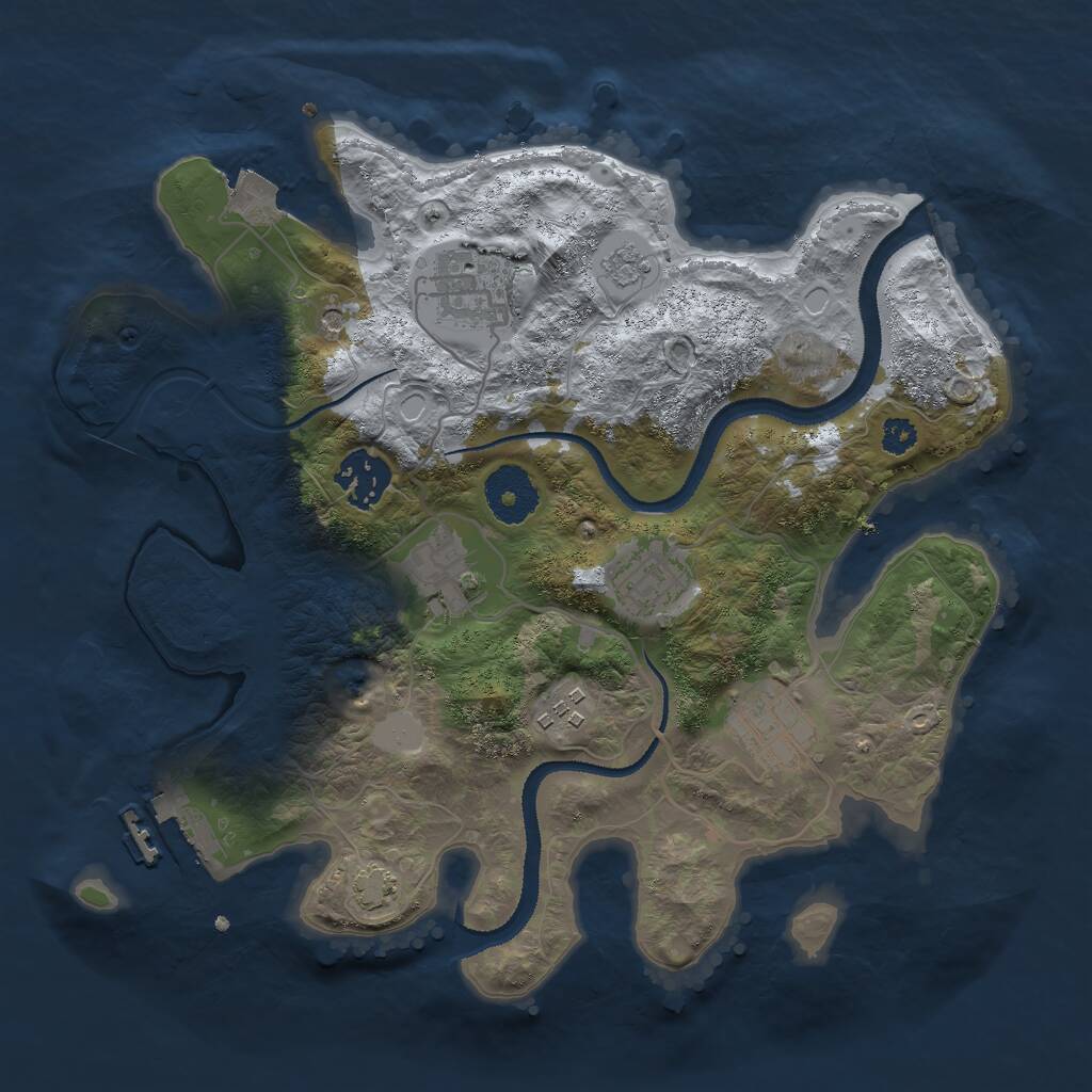 Rust Map: Procedural Map, Size: 3000, Seed: 221120, 11 Monuments