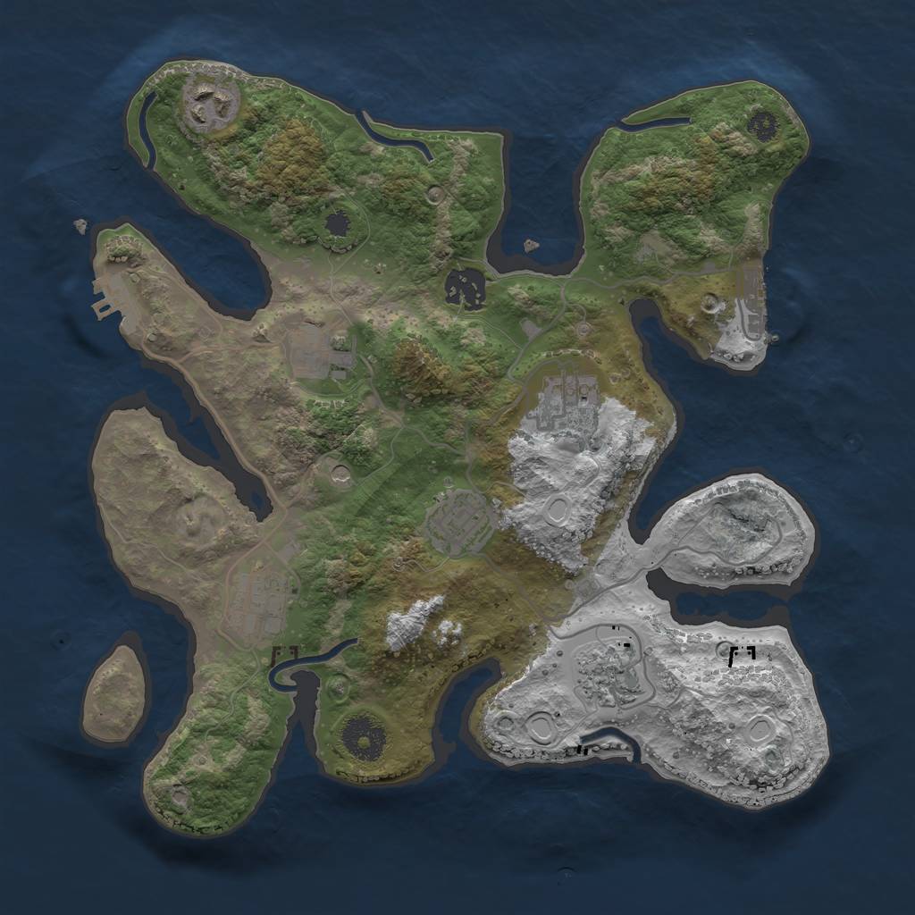 Rust Map: Procedural Map, Size: 3167, Seed: 6547, 15 Monuments