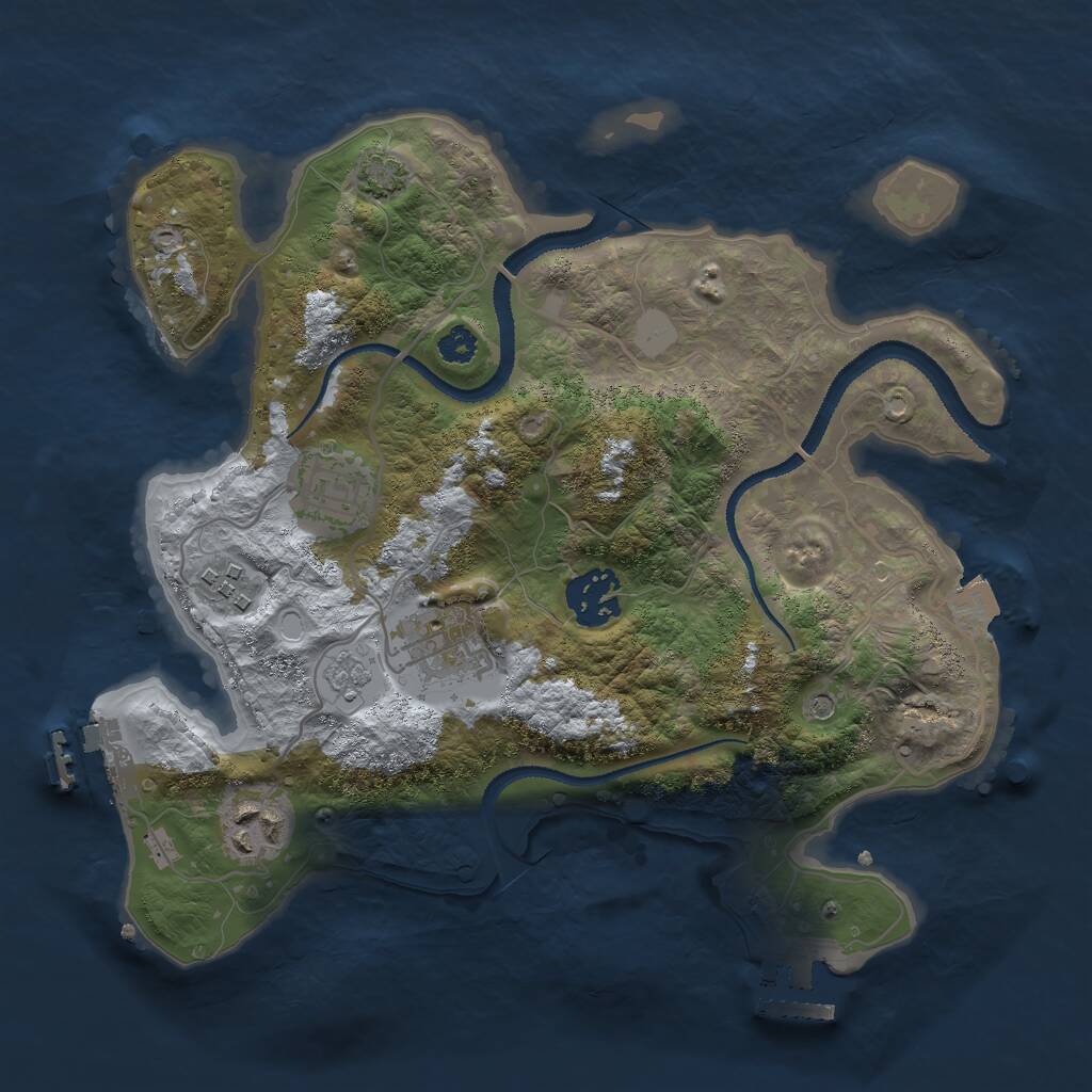Rust Map: Procedural Map, Size: 2900, Seed: 32209, 11 Monuments
