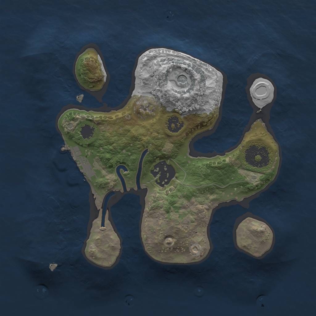 Rust Map: Procedural Map, Size: 2000, Seed: 1308492, 8 Monuments