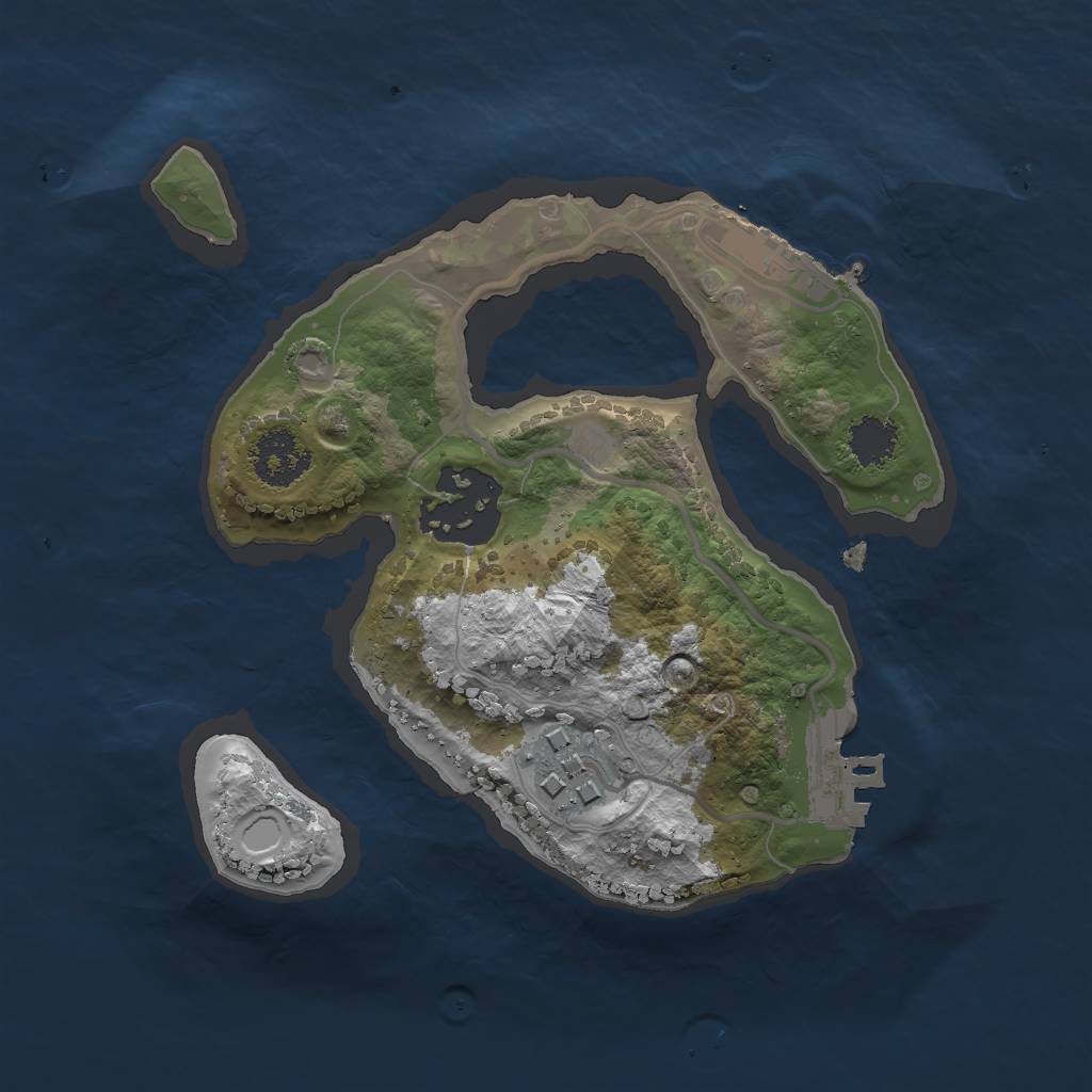 Rust Map: Procedural Map, Size: 2000, Seed: 28999605, 9 Monuments