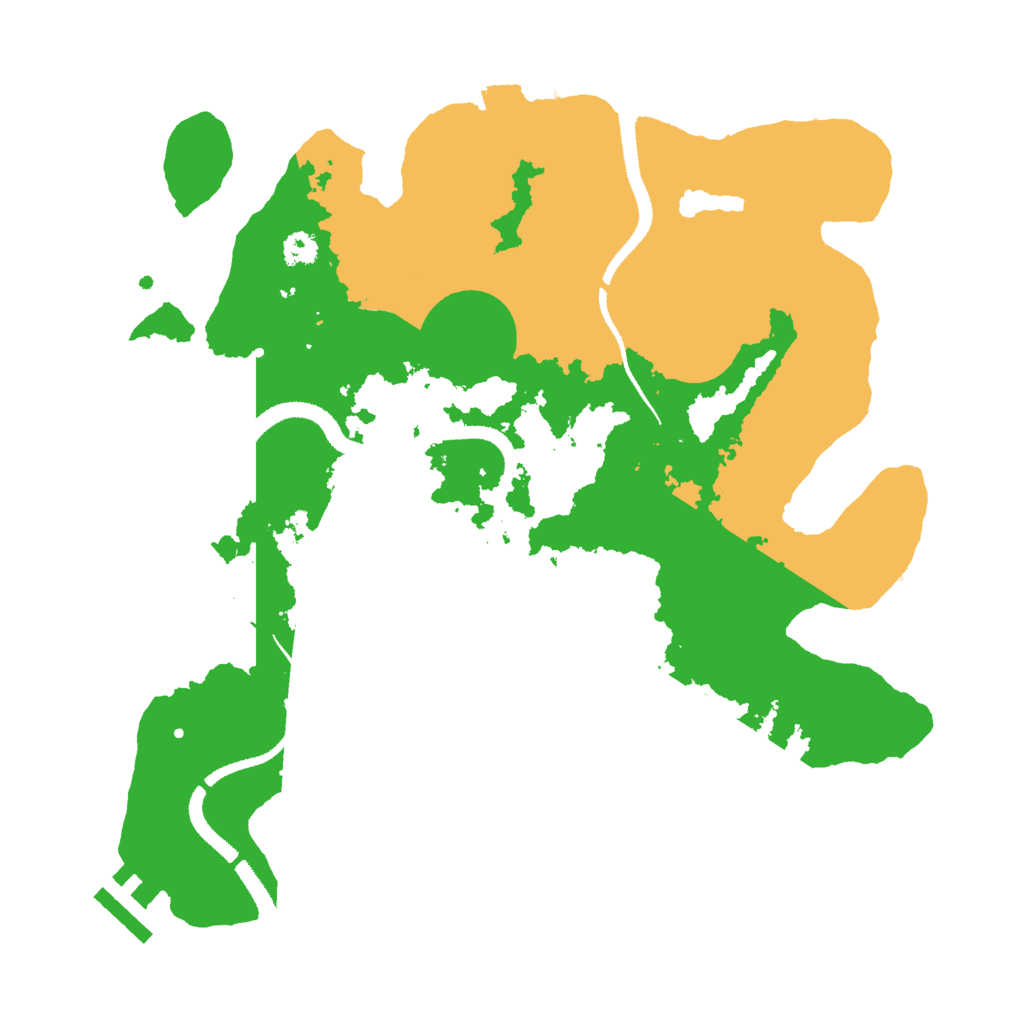 Biome Rust Map: Procedural Map, Size: 3000, Seed: 366422