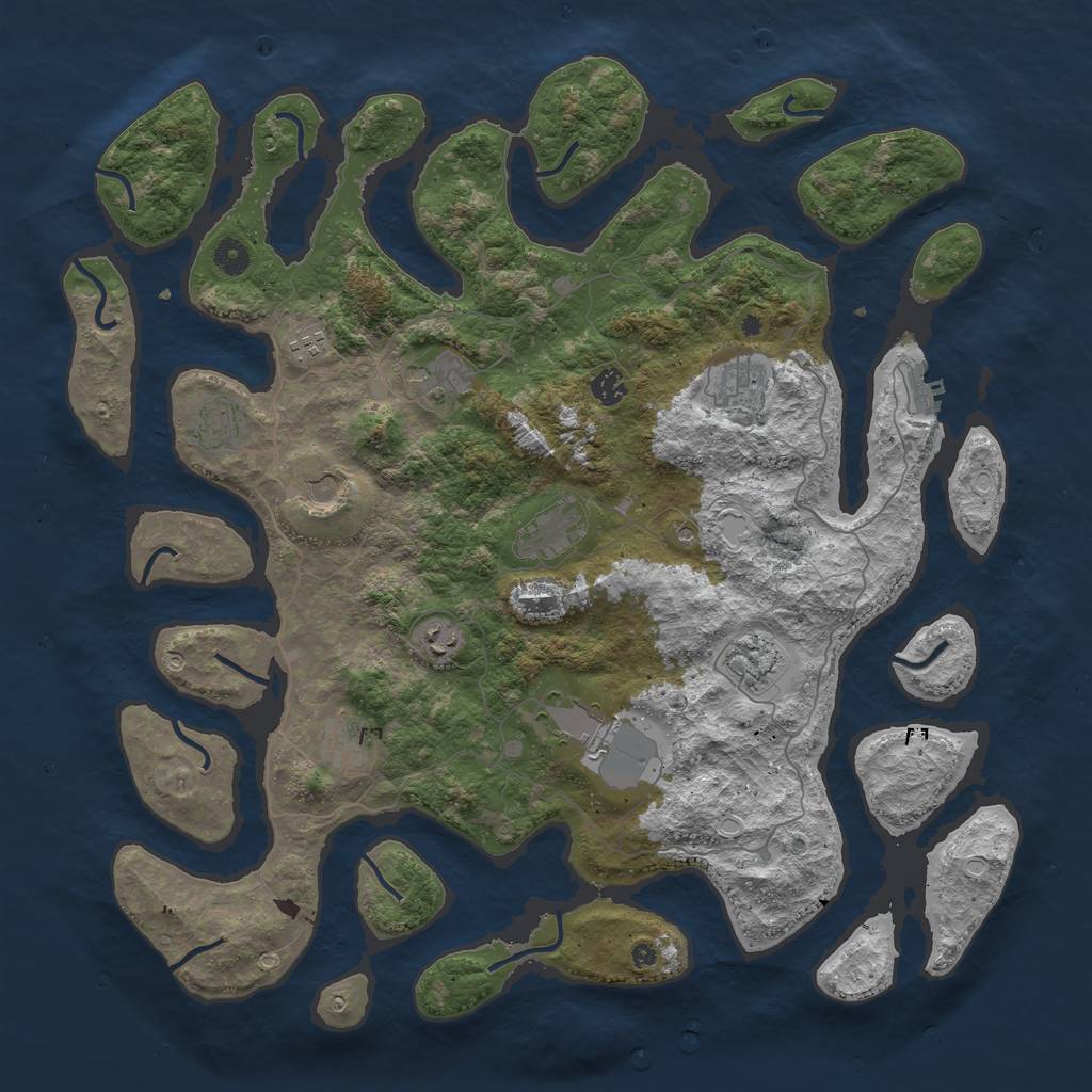 Rust Map: Procedural Map, Size: 4600, Seed: 22092021, 18 Monuments