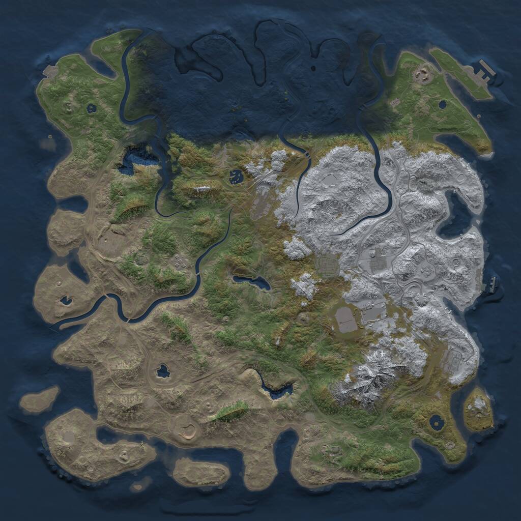 Rust Map: Procedural Map, Size: 5250, Seed: 1337, 17 Monuments