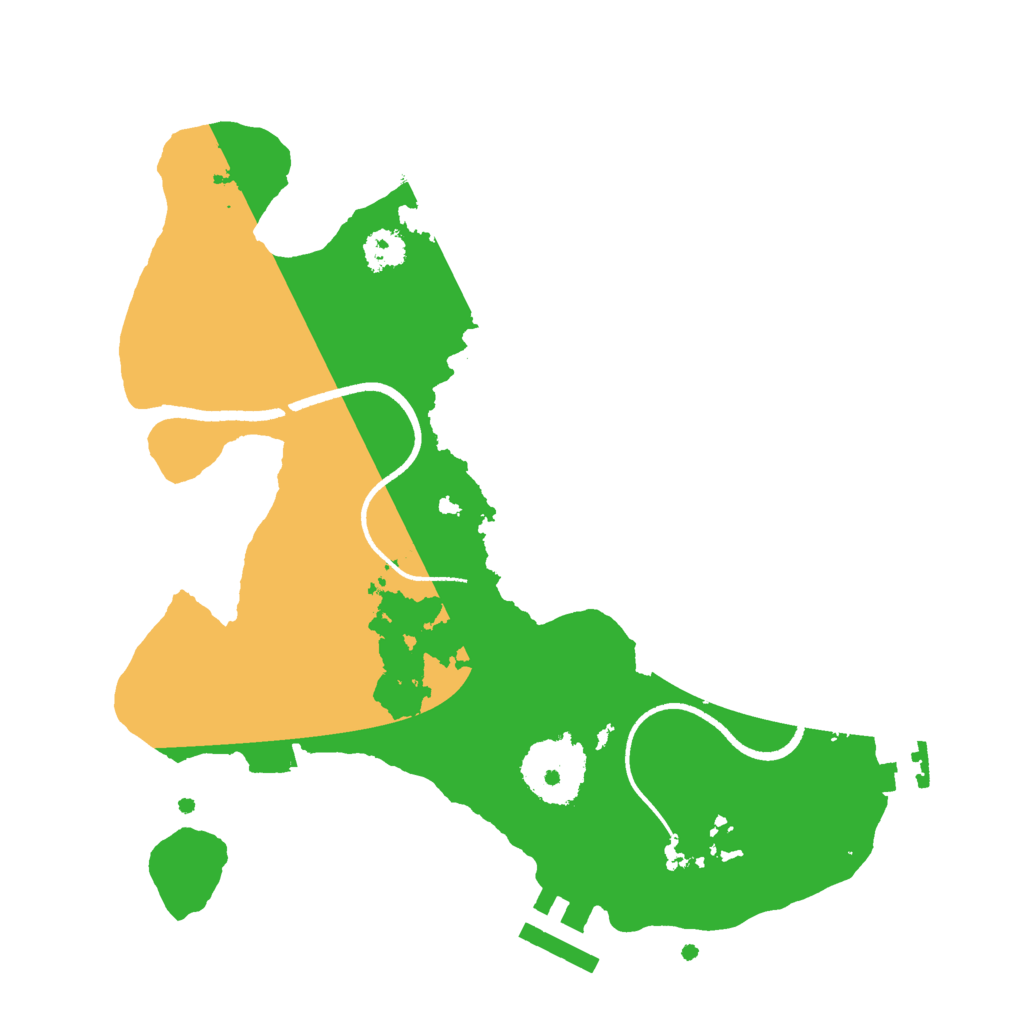 Biome Rust Map: Procedural Map, Size: 2500, Seed: 1021921