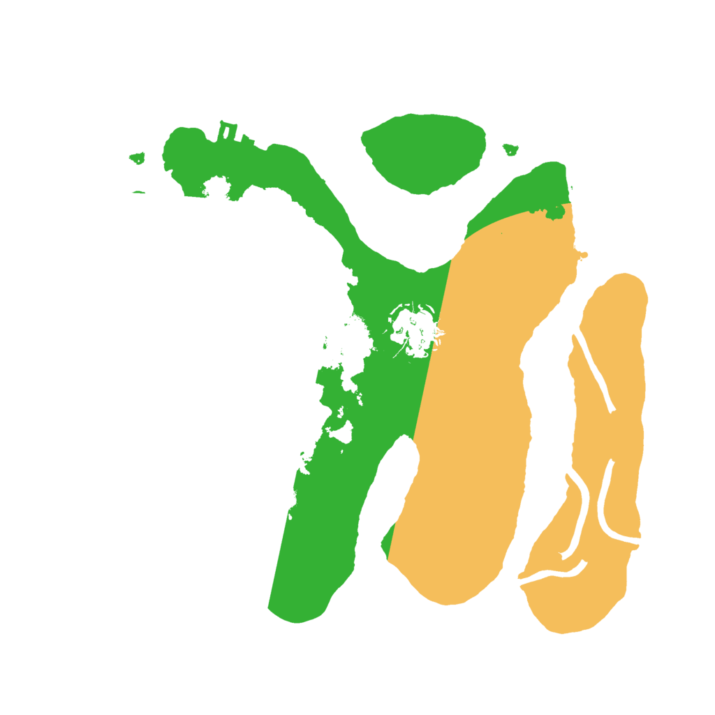 Biome Rust Map: Procedural Map, Size: 2500, Seed: 39622