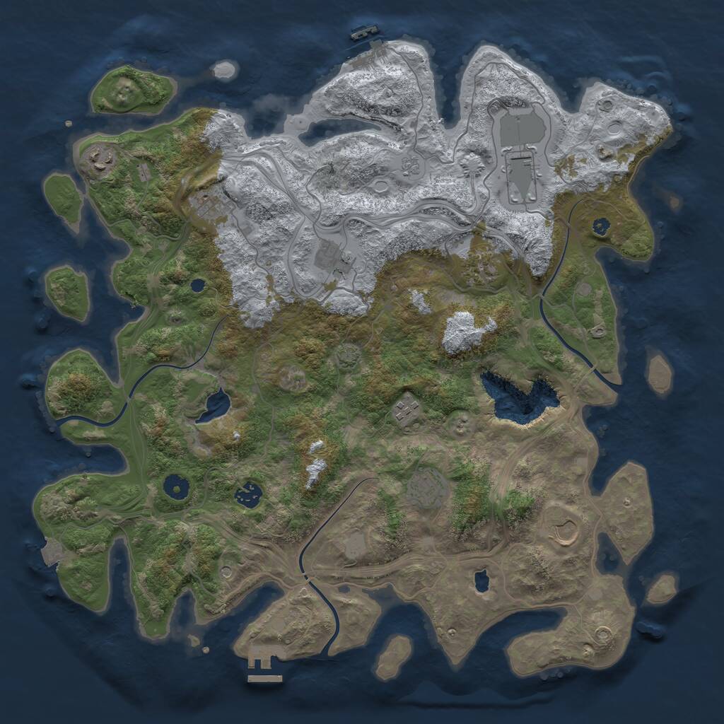 Rust Map: Procedural Map, Size: 4250, Seed: 27578, 15 Monuments