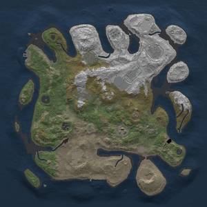 Thumbnail Rust Map: Procedural Map, Size: 3700, Seed: 48434, 18 Monuments