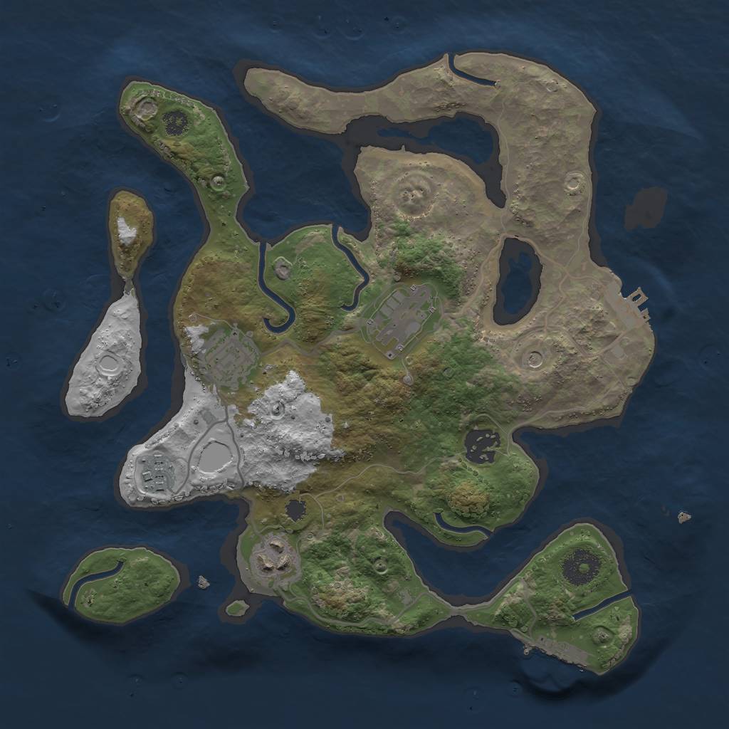 Rust Map: Procedural Map, Size: 3000, Seed: 448, 13 Monuments