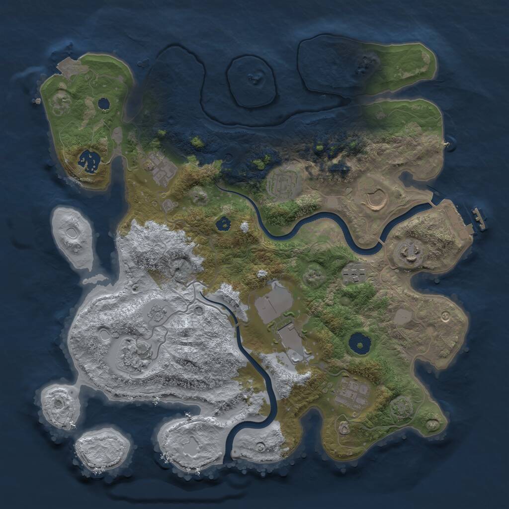 Rust Map: Procedural Map, Size: 3500, Seed: 20210922, 14 Monuments