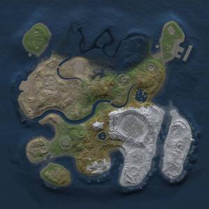 Thumbnail Rust Map: Procedural Map, Size: 2500, Seed: 880797810, 8 Monuments