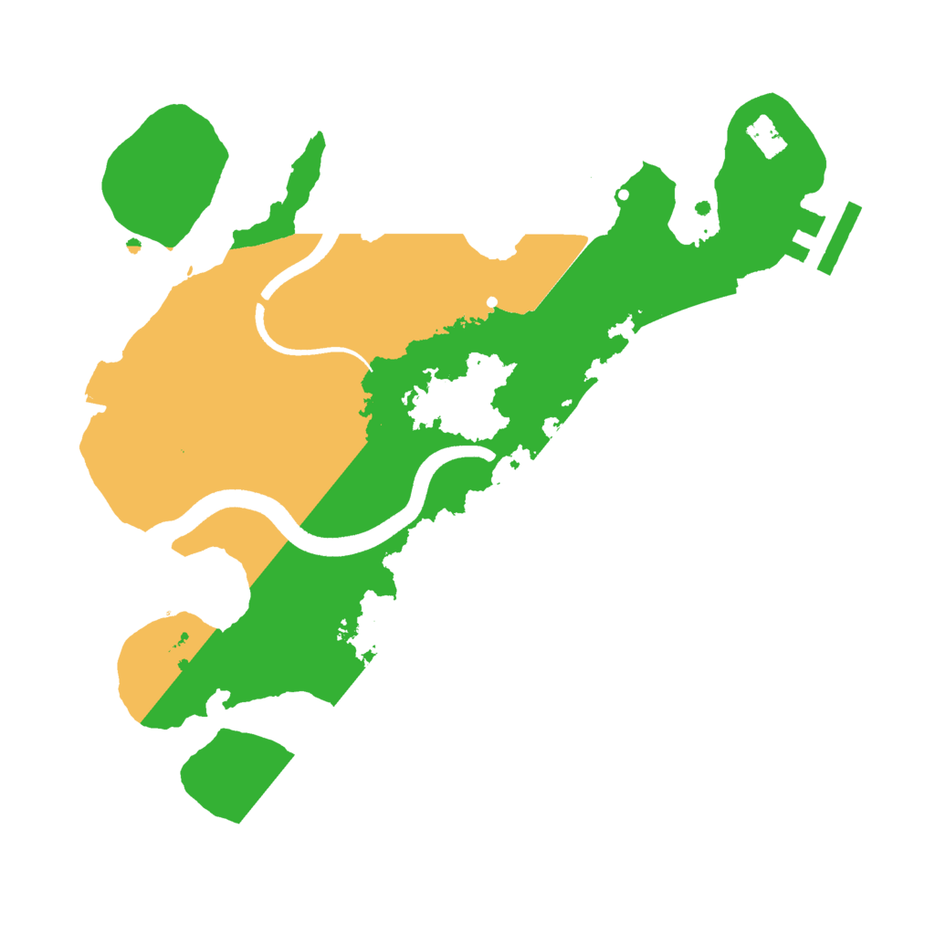 Biome Rust Map: Procedural Map, Size: 2500, Seed: 880797810