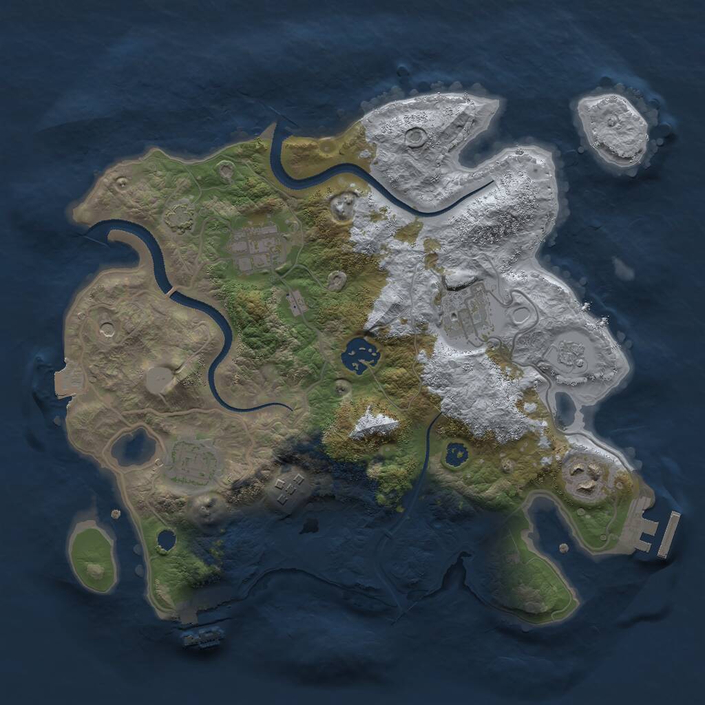 Rust Map: Procedural Map, Size: 3000, Seed: 1567688691, 12 Monuments