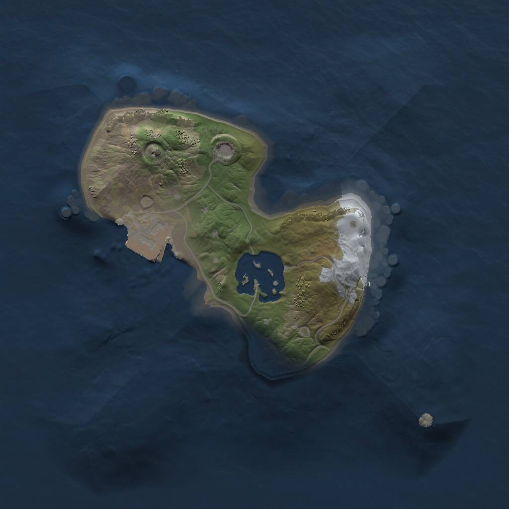 Rust Map: Procedural Map, Size: 1500, Seed: 2555, 2 Monuments