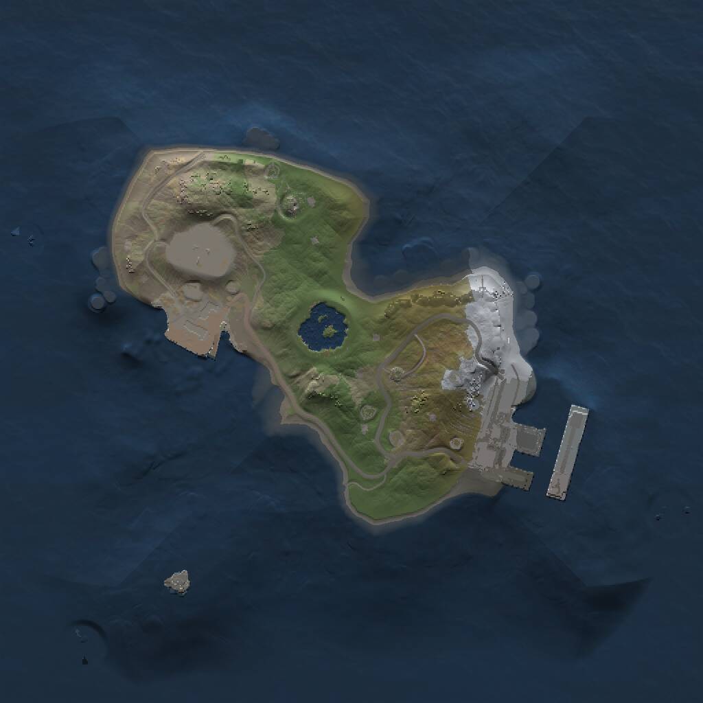 Rust Map: Procedural Map, Size: 1500, Seed: 2555, 2 Monuments