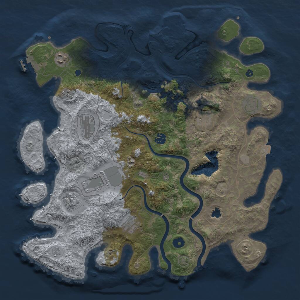 Rust Map: Procedural Map, Size: 4000, Seed: 160339352, 15 Monuments