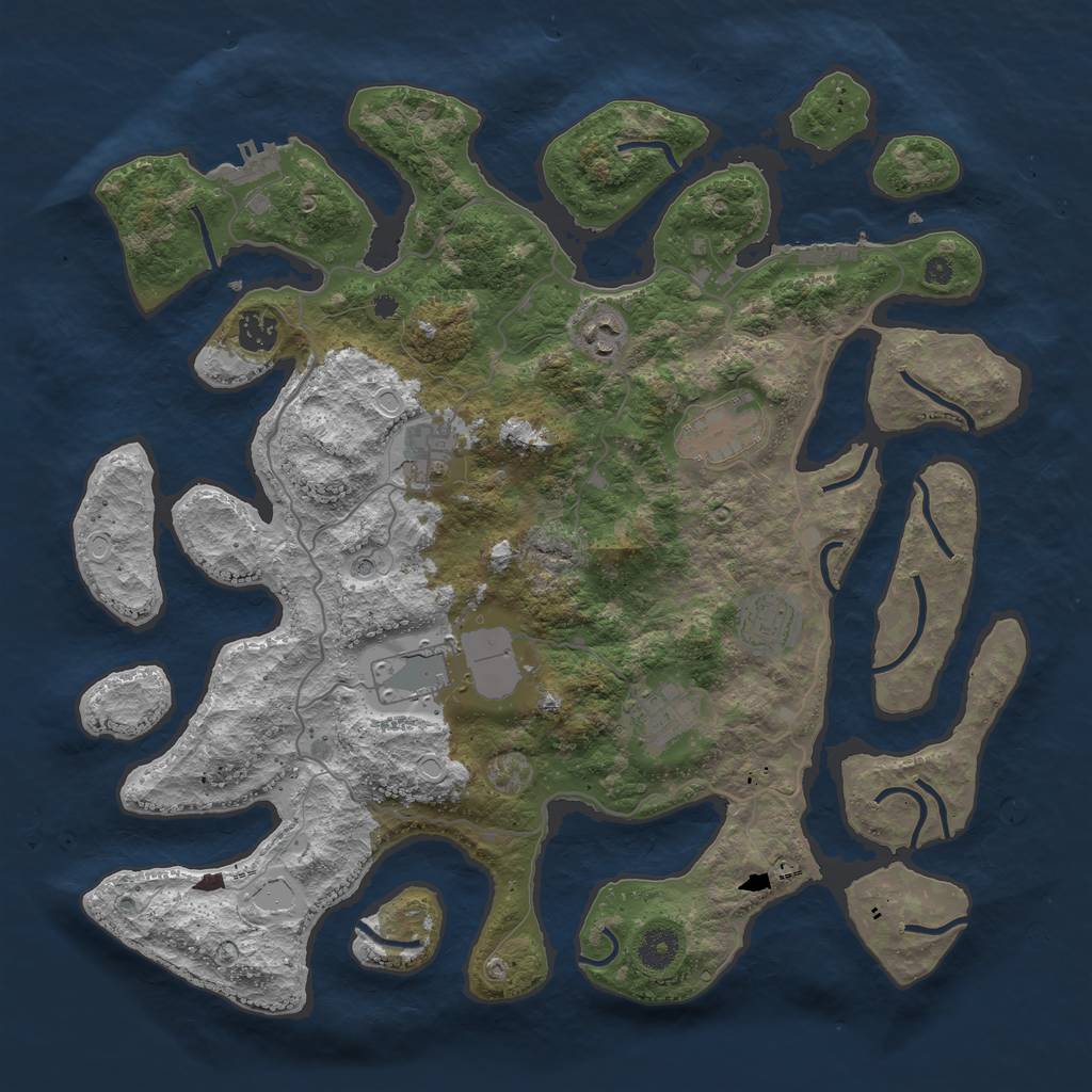 Rust Map: Procedural Map, Size: 4000, Seed: 160339352, 15 Monuments