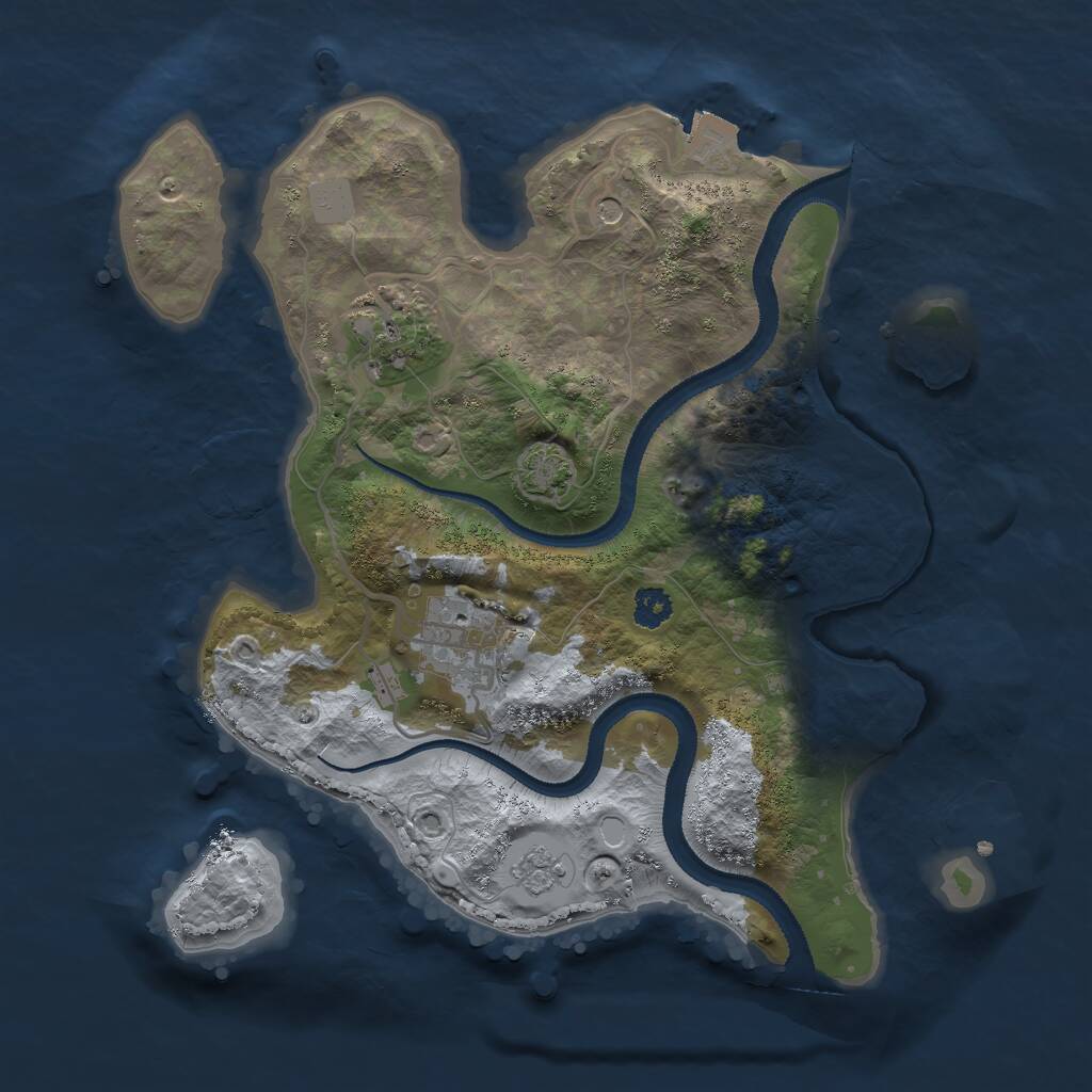 Rust Map: Procedural Map, Size: 2700, Seed: 6738, 6 Monuments
