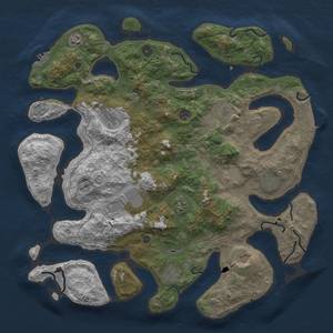 Thumbnail Rust Map: Procedural Map, Size: 4500, Seed: 4010184, 19 Monuments