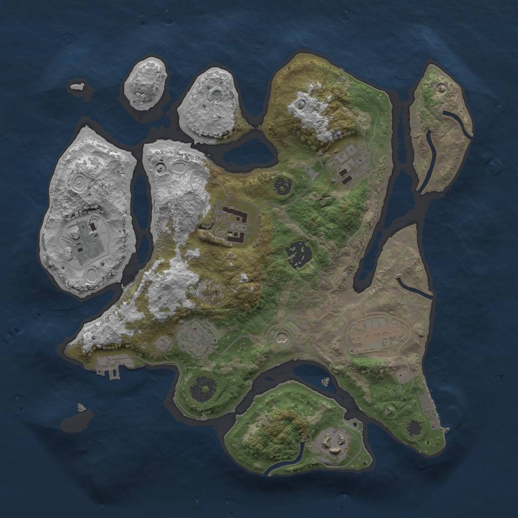 Rust Map: Procedural Map, Size: 3000, Seed: 474570628, 15 Monuments