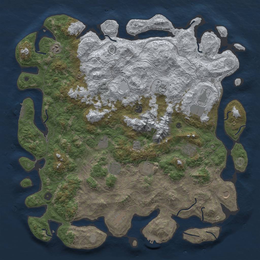 Rust Map: Procedural Map, Size: 5000, Seed: 31830121, 20 Monuments