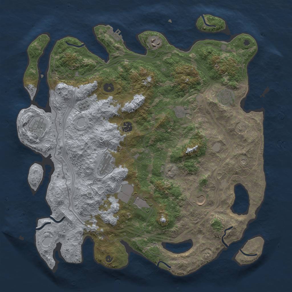 Rust Map: Procedural Map, Size: 4250, Seed: 935922, 15 Monuments