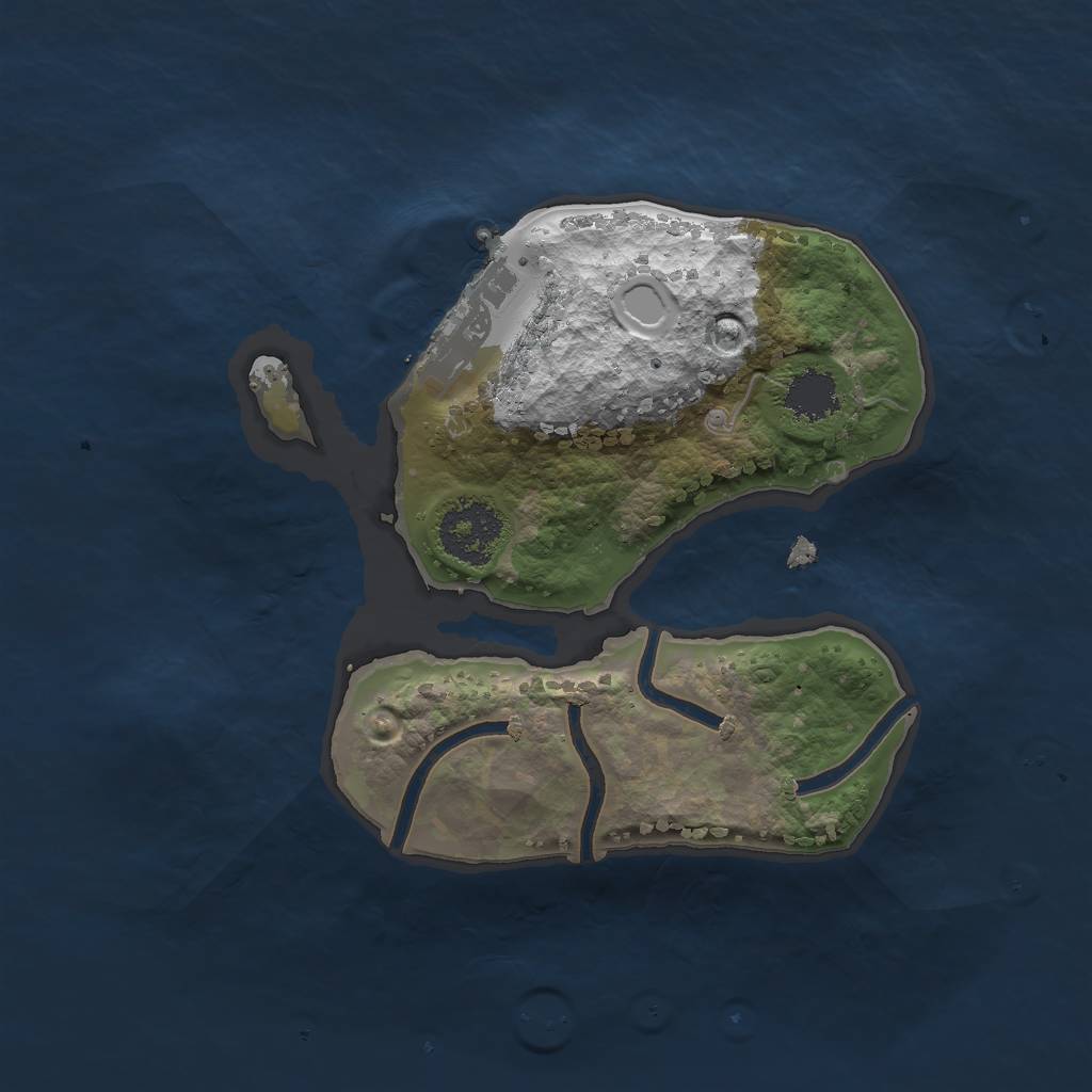 Rust Map: Procedural Map, Size: 1800, Seed: 4340, 6 Monuments