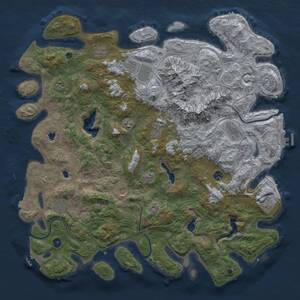 Thumbnail Rust Map: Procedural Map, Size: 5000, Seed: 5000, 17 Monuments