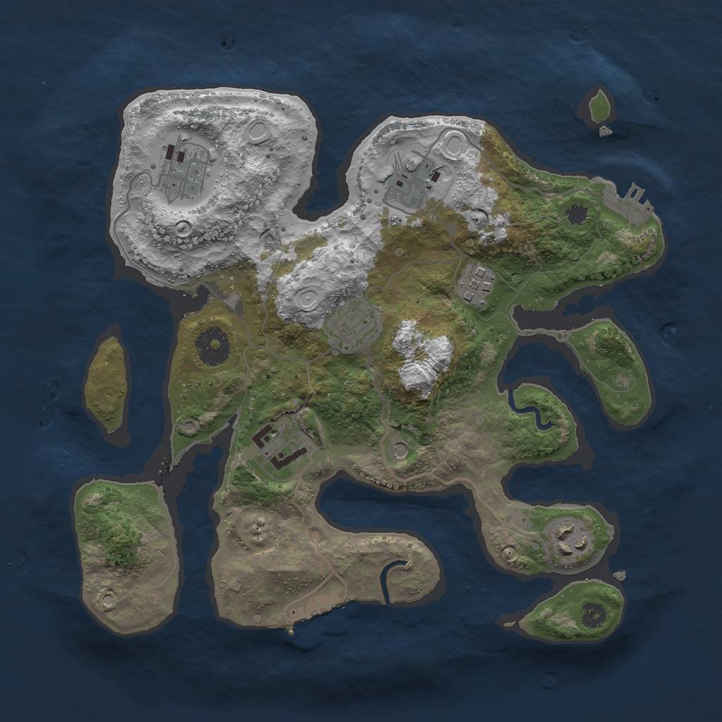 Rust Map: Procedural Map, Size: 3000, Seed: 1567542493, 14 Monuments