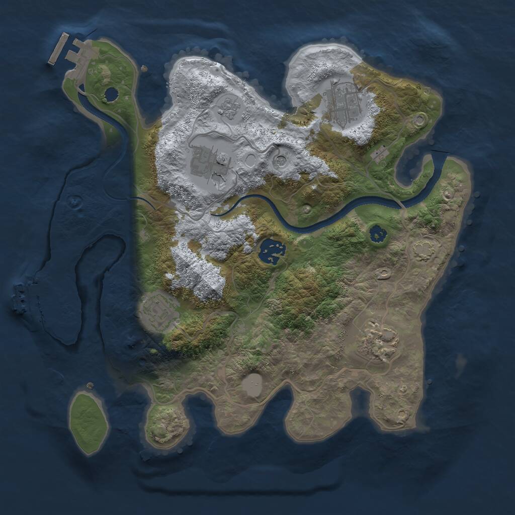 Rust Map: Procedural Map, Size: 3000, Seed: 54424578, 11 Monuments