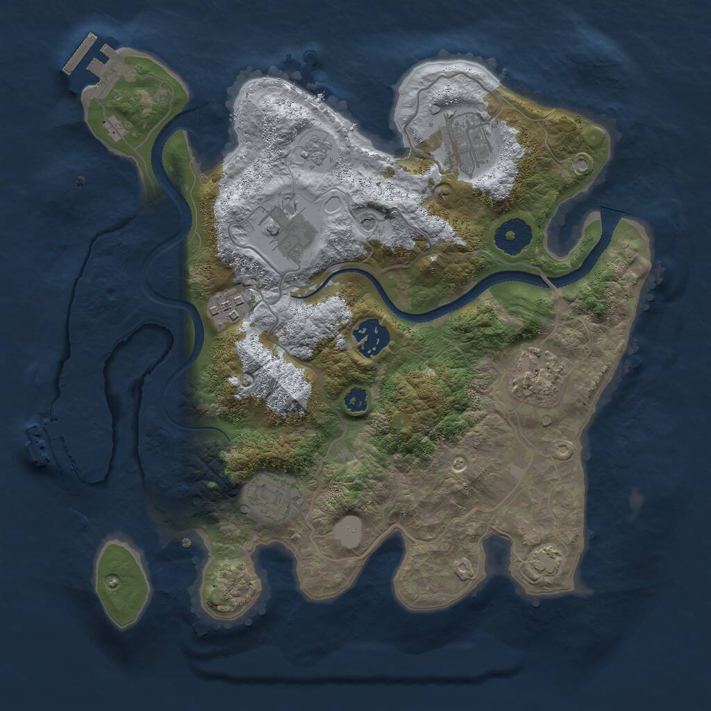 Rust Map: Procedural Map, Size: 3000, Seed: 54424578, 12 Monuments