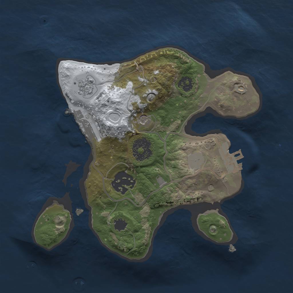 Rust Map: Procedural Map, Size: 2000, Seed: 776354085, 10 Monuments