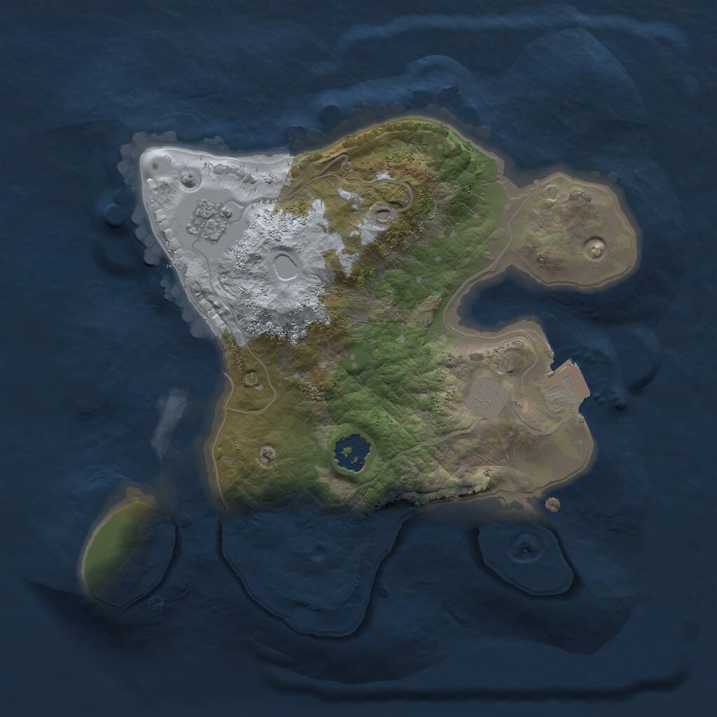 Rust Map: Procedural Map, Size: 2000, Seed: 776354085, 2 Monuments