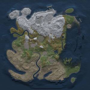 Thumbnail Rust Map: Procedural Map, Size: 3500, Seed: 123459, 14 Monuments