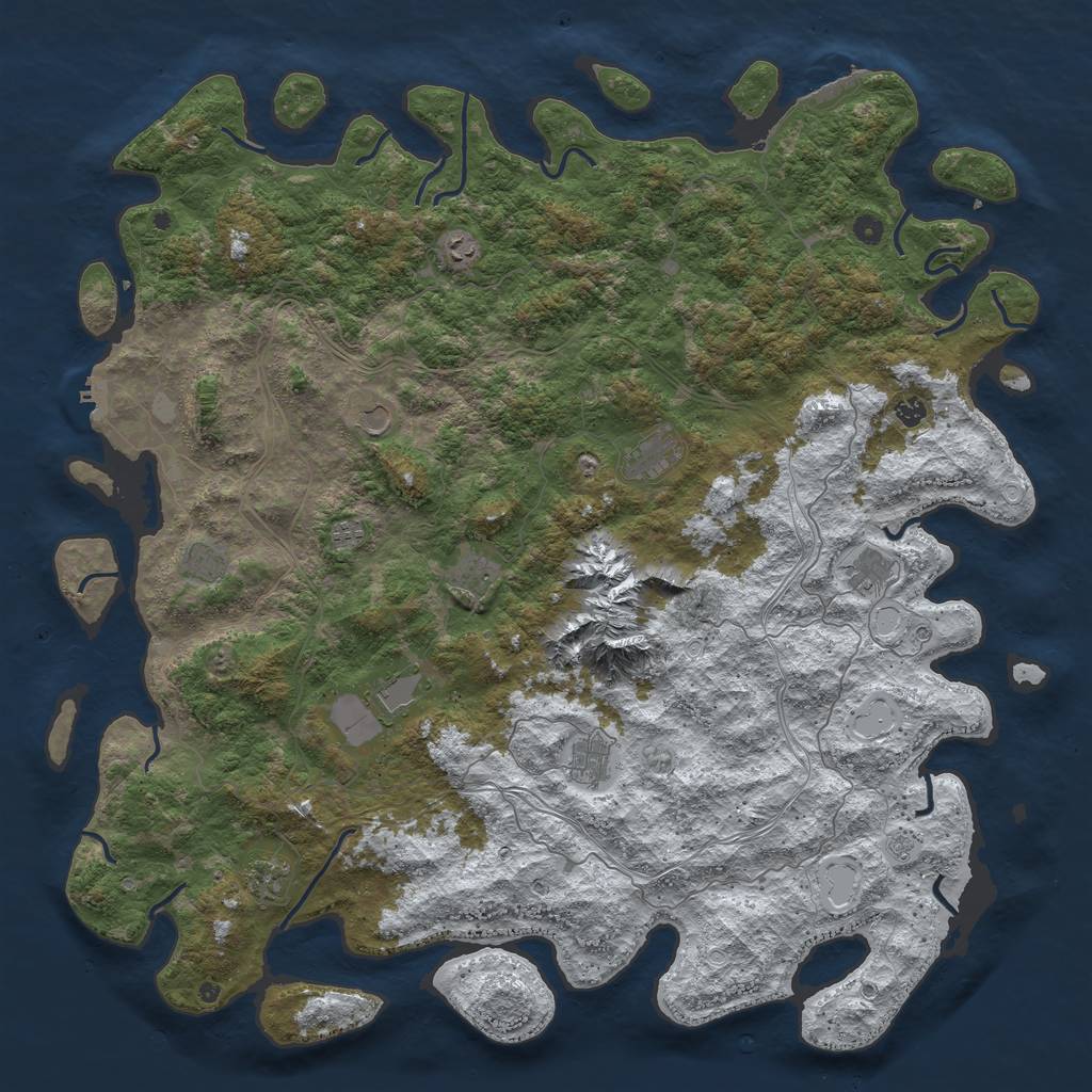 Rust Map: Procedural Map, Size: 5500, Seed: 23092021, 20 Monuments