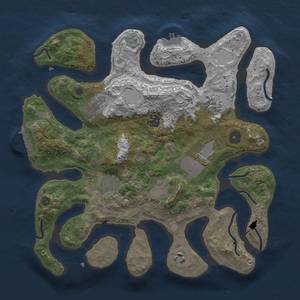 Thumbnail Rust Map: Procedural Map, Size: 3500, Seed: 365393452, 16 Monuments