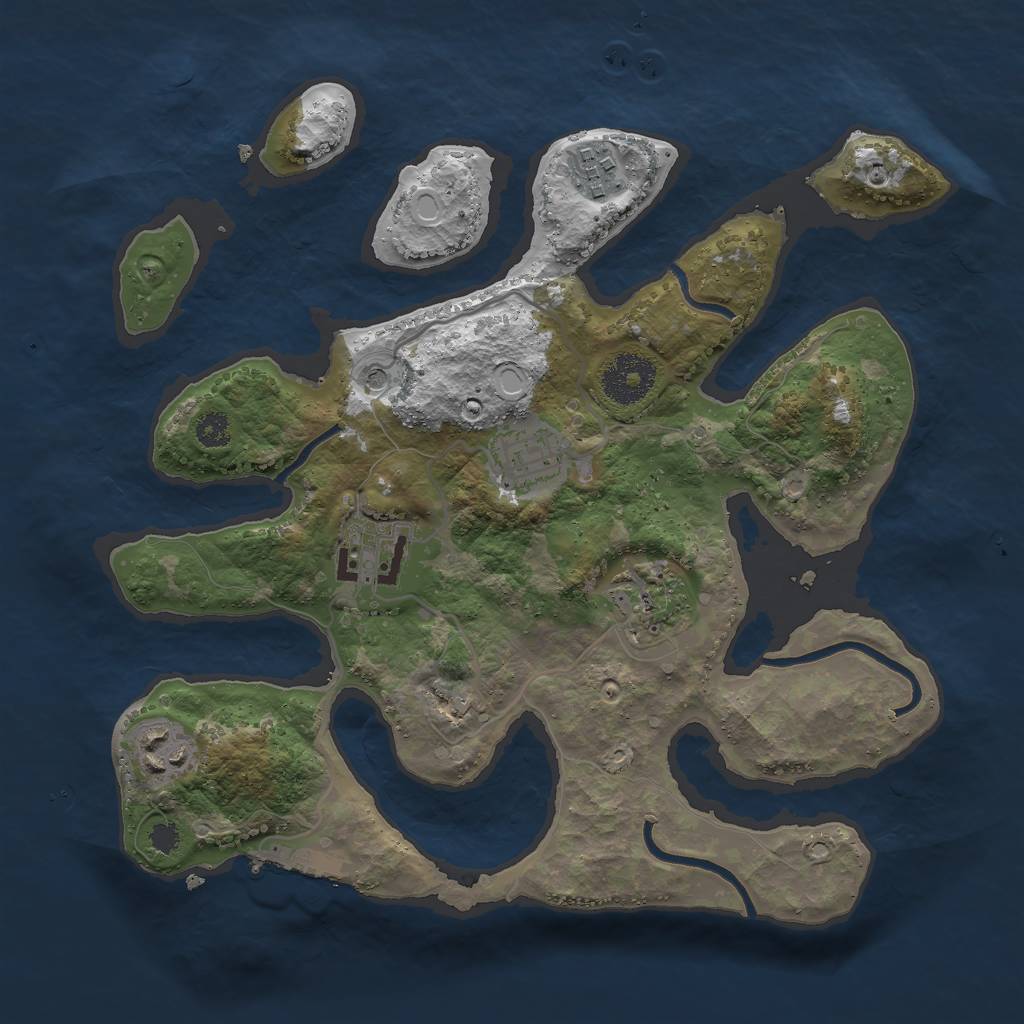 Rust Map: Procedural Map, Size: 2990, Seed: 532753135, 12 Monuments