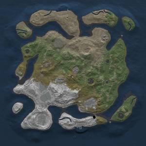 Thumbnail Rust Map: Procedural Map, Size: 3700, Seed: 104078861, 17 Monuments