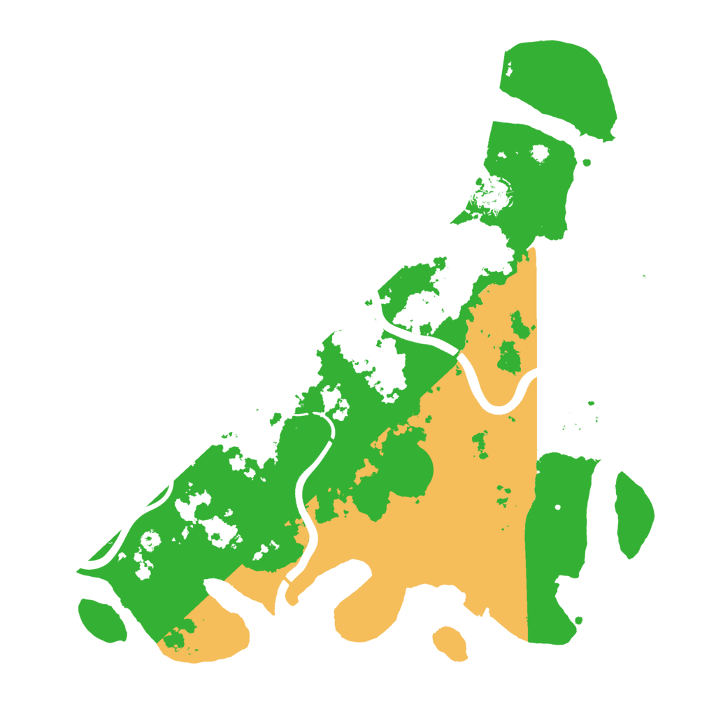 Biome Rust Map: Procedural Map, Size: 3700, Seed: 1234990582