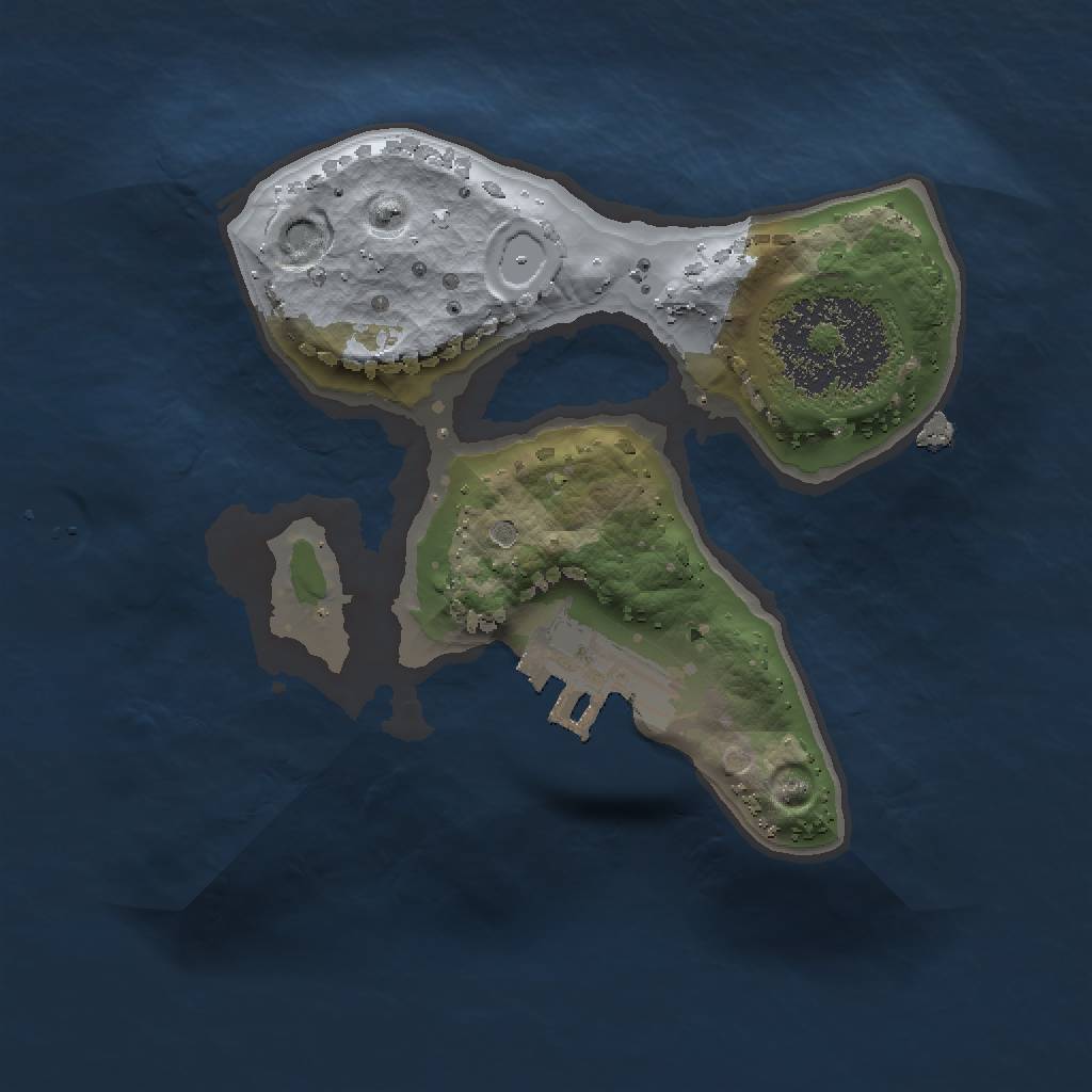 Rust Map: Procedural Map, Size: 1500, Seed: 1234, 4 Monuments