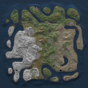 Thumbnail Rust Map: Procedural Map, Size: 4090, Seed: 17777, 19 Monuments