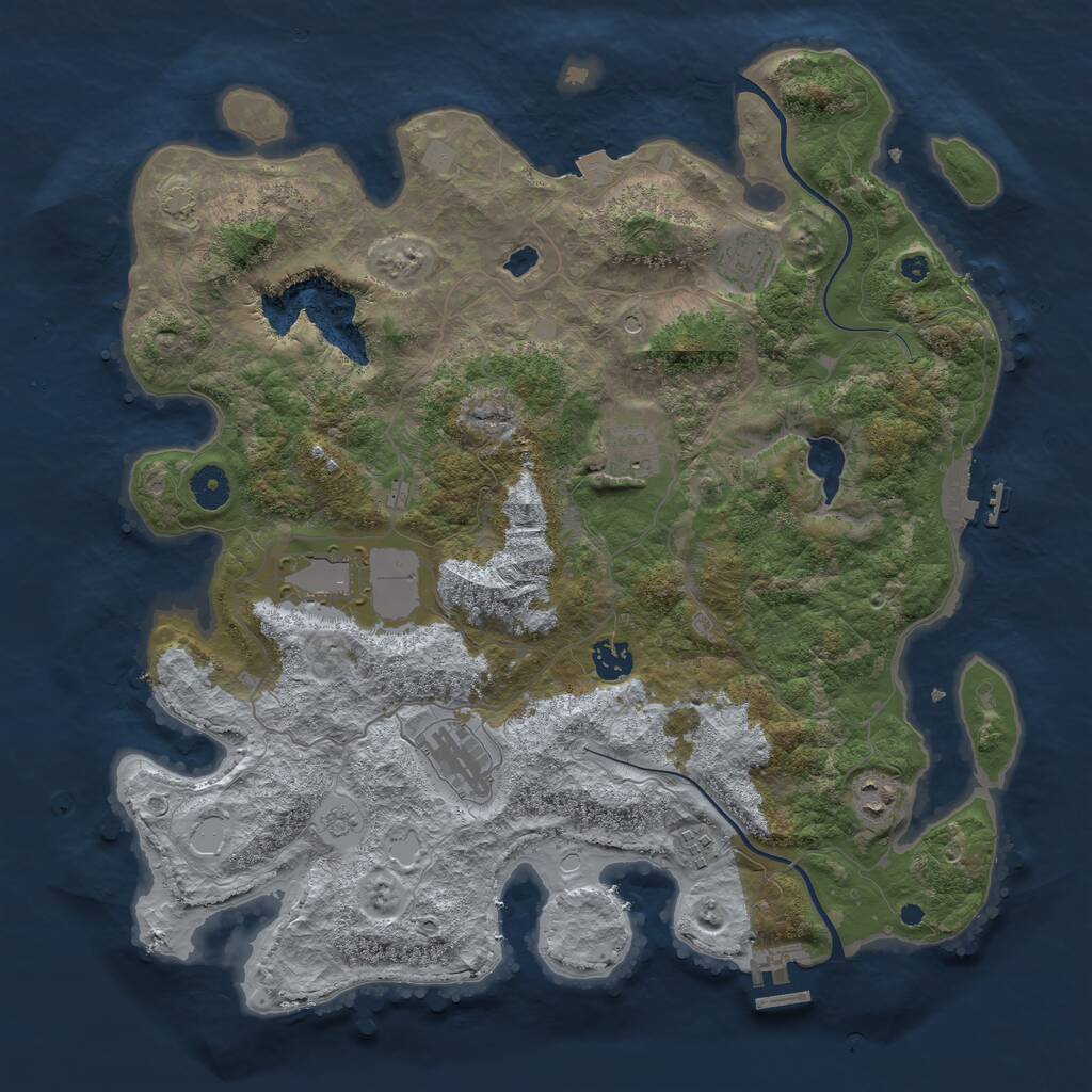Rust Map: Procedural Map, Size: 4000, Seed: 67389999, 13 Monuments