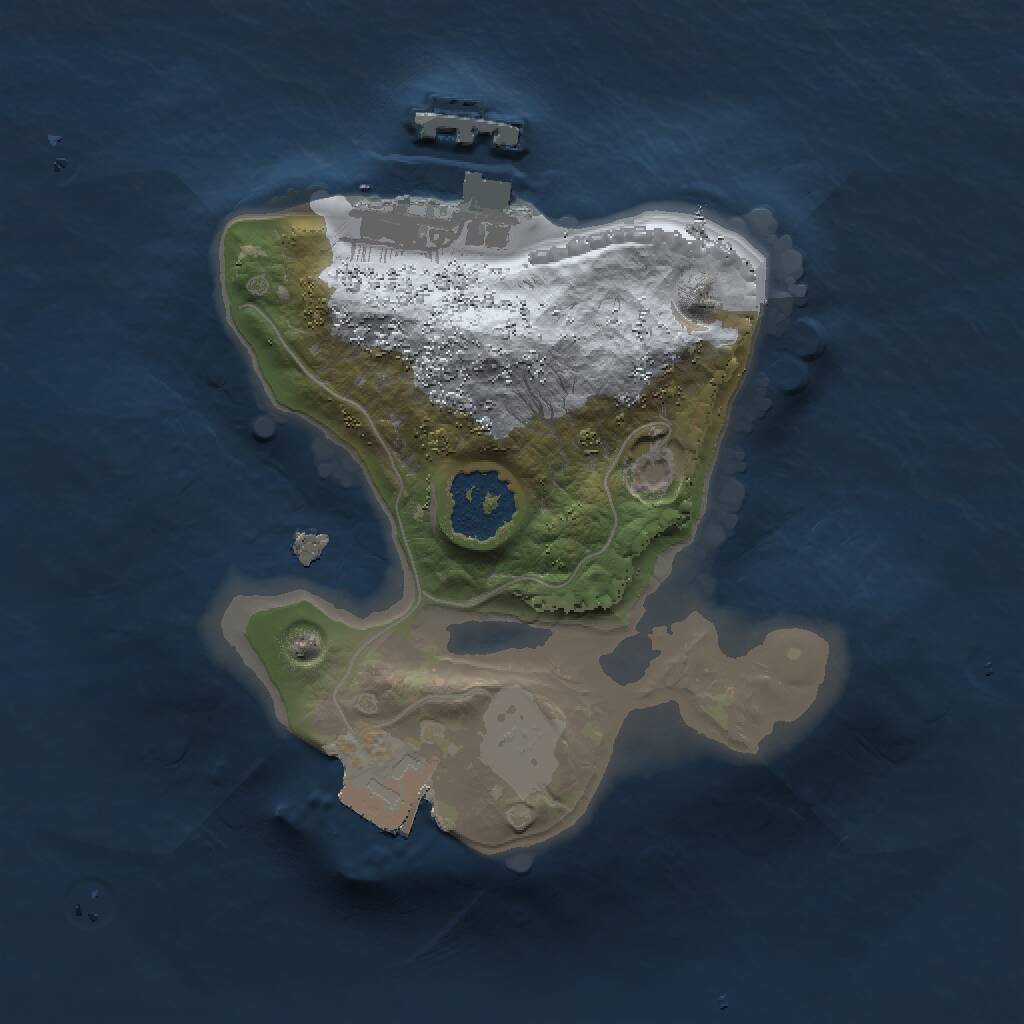 Rust Map: Procedural Map, Size: 1500, Seed: 25031984, 2 Monuments