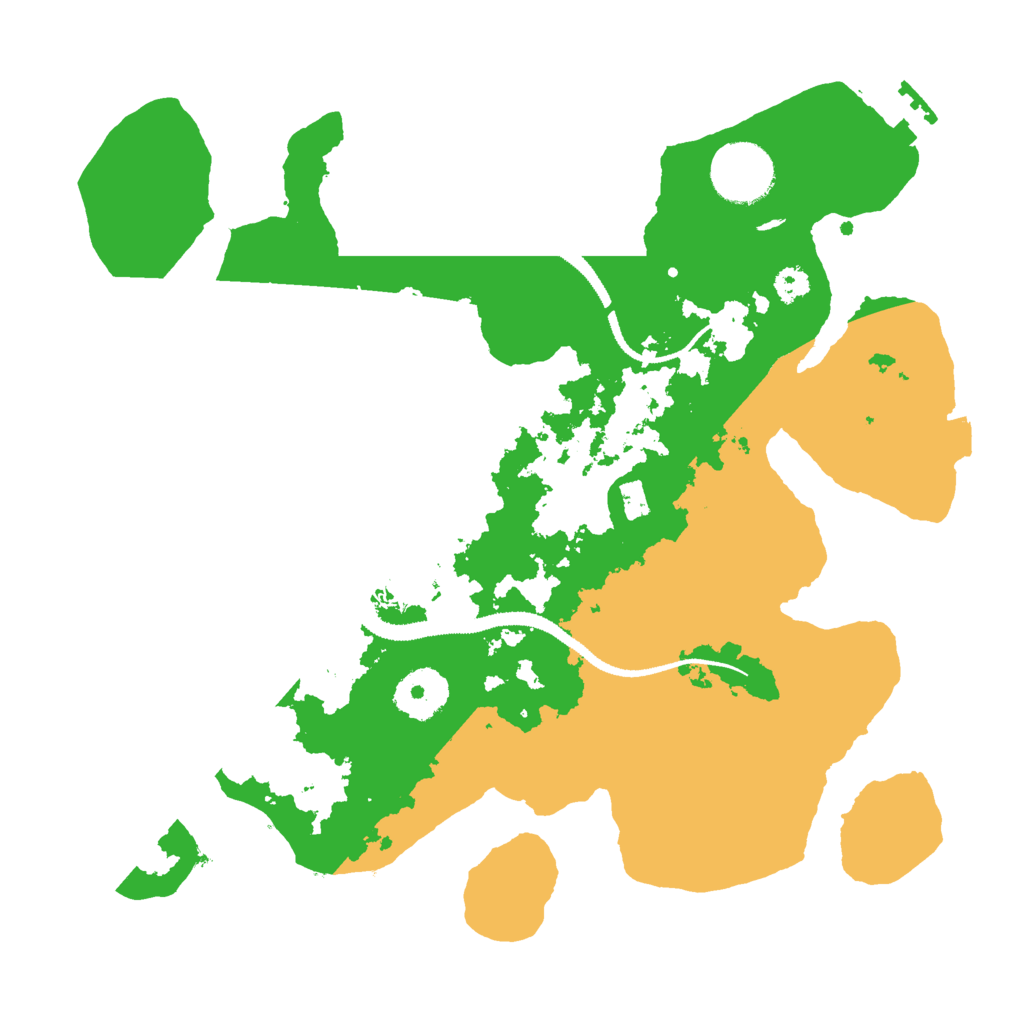 Biome Rust Map: Procedural Map, Size: 3000, Seed: 141374651