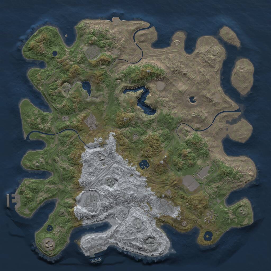 Rust Map: Procedural Map, Size: 4250, Seed: 30469, 15 Monuments
