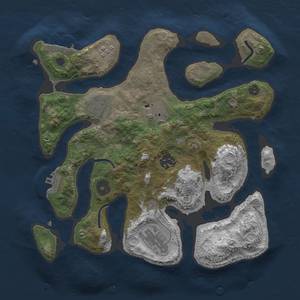 Thumbnail Rust Map: Procedural Map, Size: 3000, Seed: 45325, 12 Monuments