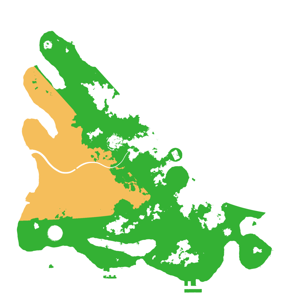 Biome Rust Map: Procedural Map, Size: 3500, Seed: 15466